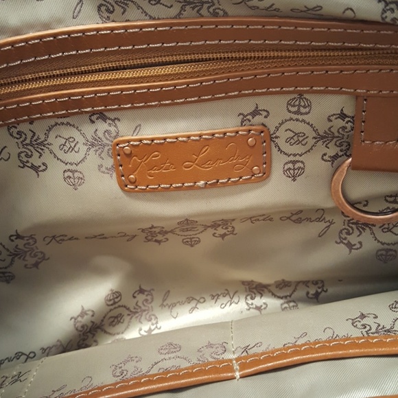 Kate Landry Hobo, two tone brown w/copper hardware - Picture 4 of 8